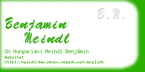 benjamin meindl business card